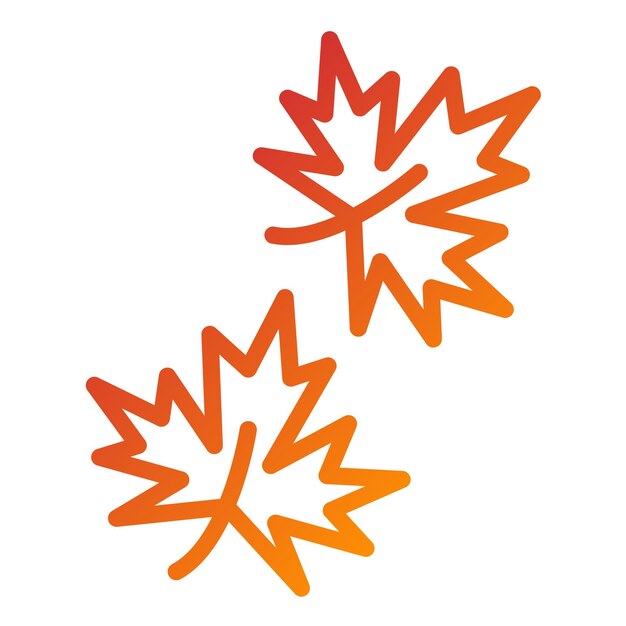 Diseño vectorial Estilo del icono de las hojas caídas
