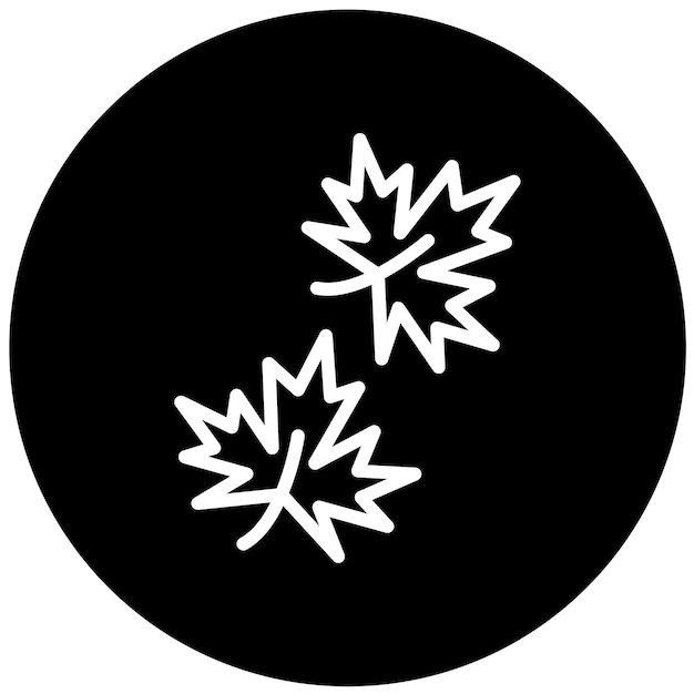 Diseño vectorial Estilo del icono de las hojas caídas