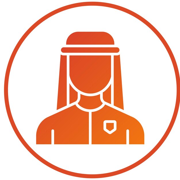 Diseño vectorial Estilo de icono del hombre árabe