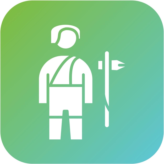 Diseño vectorial del estilo del icono del hombre de las cavernas