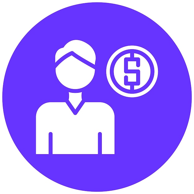 Diseño vectorial Estilo del icono del hombre corrupto