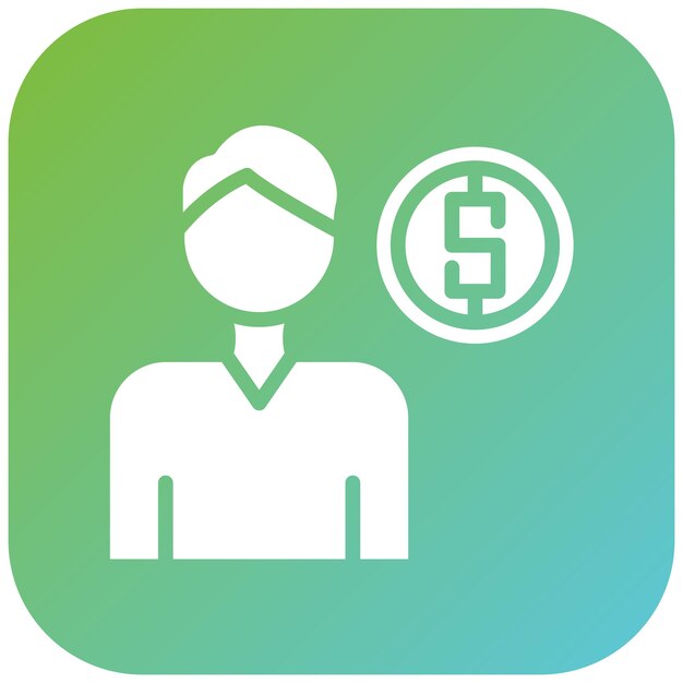 Diseño vectorial Estilo del icono del hombre corrupto