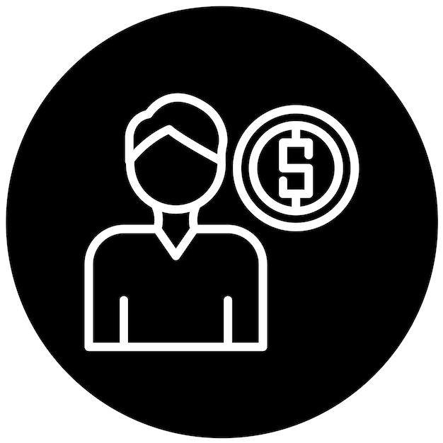 Diseño vectorial Estilo del icono del hombre corrupto