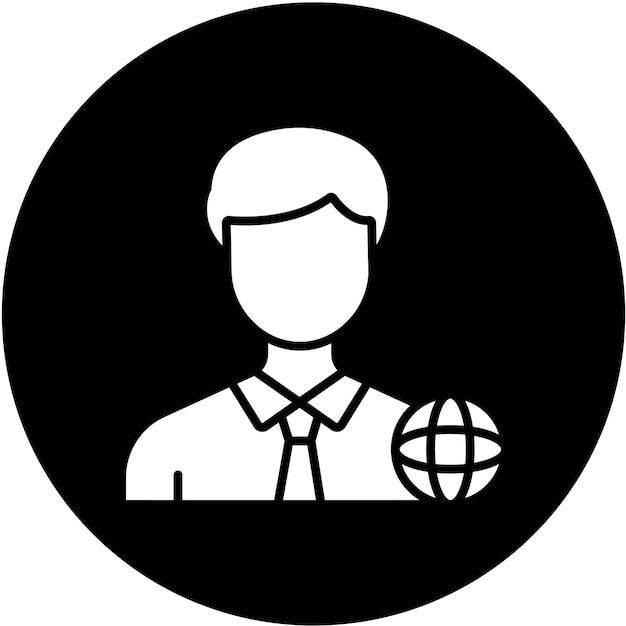 Diseño vectorial Estilo del icono del hombre digital
