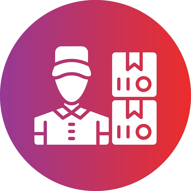 Diseño vectorial Estilo del icono del hombre de entrega