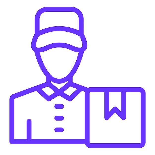 Diseño vectorial Estilo del icono del hombre de entrega