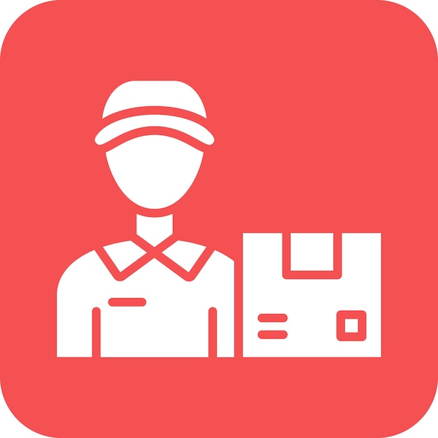 Diseño vectorial Estilo del icono del hombre de entrega