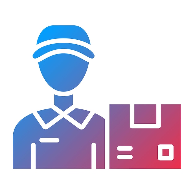 Diseño vectorial Estilo del icono del hombre de entrega