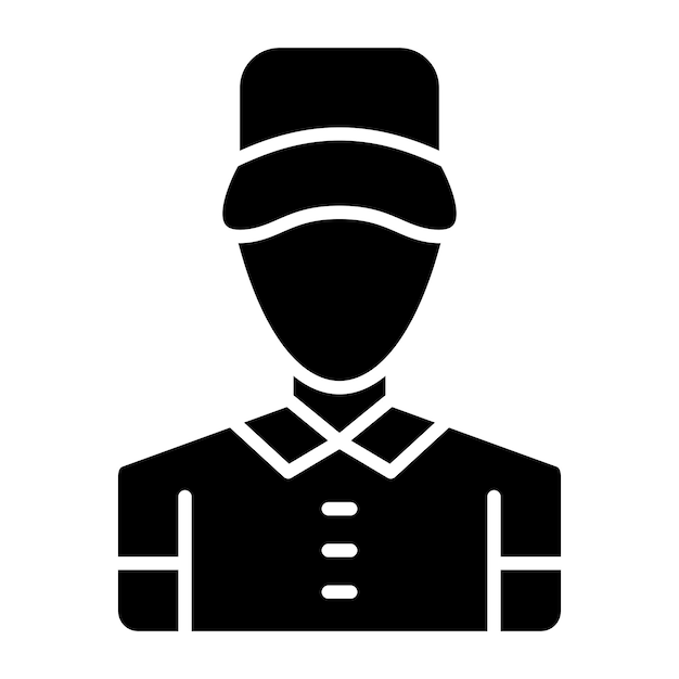 Diseño vectorial Estilo del icono del hombre de entrega