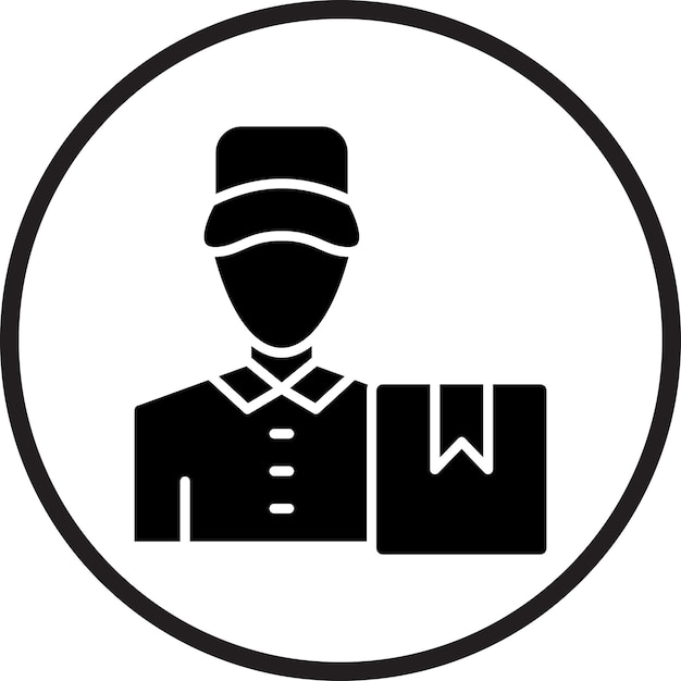 Diseño vectorial Estilo del icono del hombre de entrega