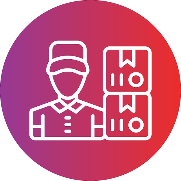 Diseño vectorial Estilo del icono del hombre de entrega