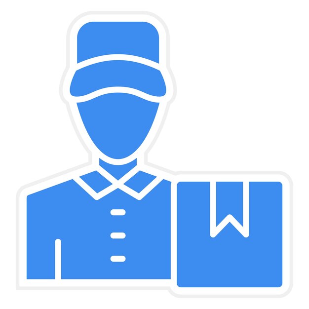 Diseño vectorial Estilo del icono del hombre de entrega