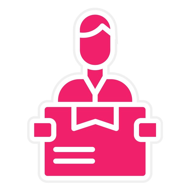 Diseño vectorial Estilo del icono del hombre de entrega