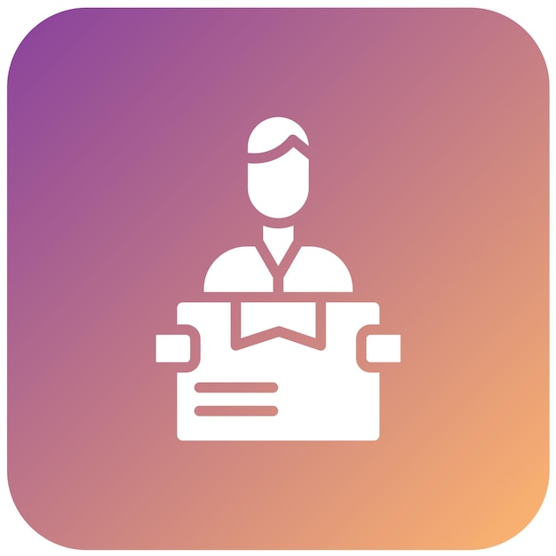 Diseño vectorial Estilo del icono del hombre de entrega