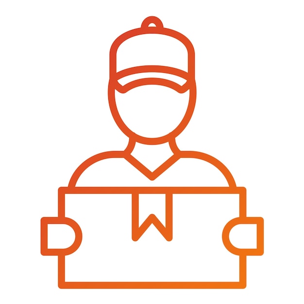 Diseño vectorial Estilo del icono del hombre de entrega