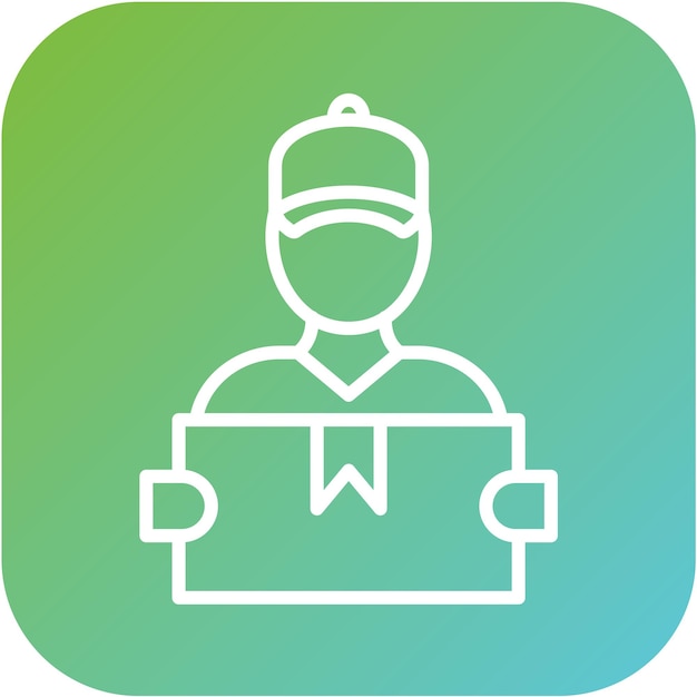 Diseño vectorial Estilo del icono del hombre de entrega