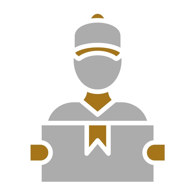 Diseño vectorial Estilo del icono del hombre de entrega