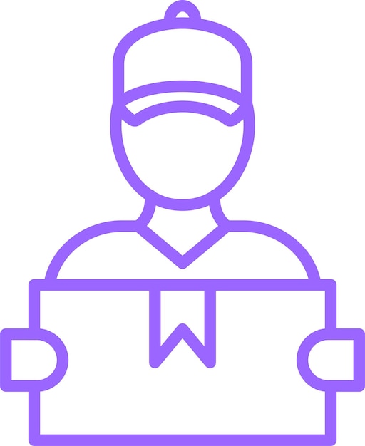 Diseño vectorial Estilo del icono del hombre de entrega