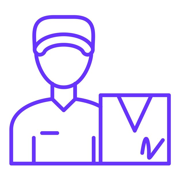 Diseño vectorial Estilo del icono del hombre de entrega