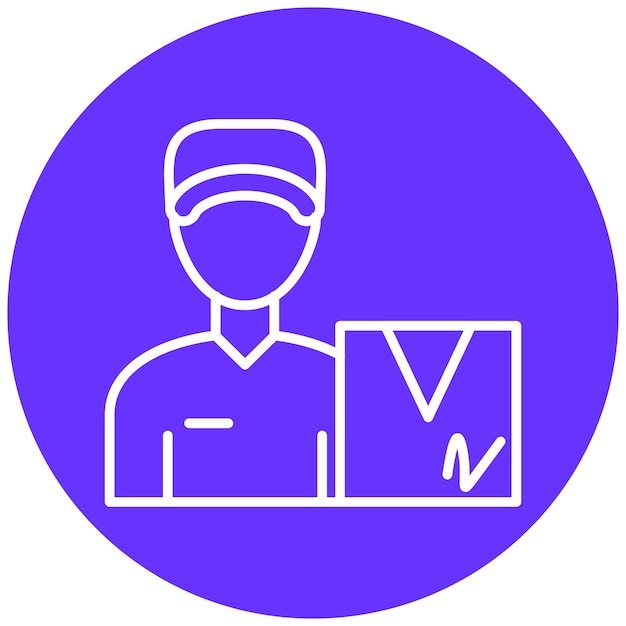 Diseño vectorial Estilo del icono del hombre de entrega