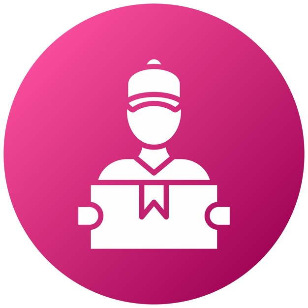 Diseño vectorial Estilo del icono del hombre de entrega
