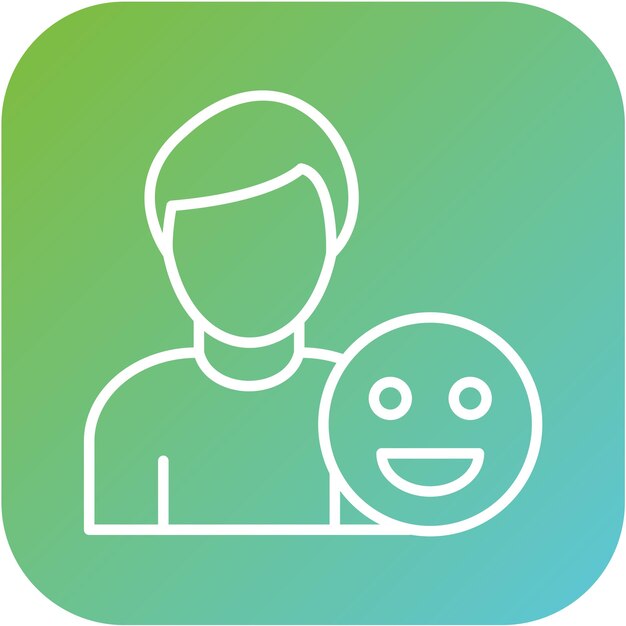 Diseño vectorial Estilo del icono del hombre feliz