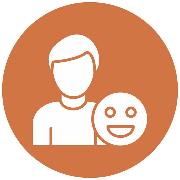 Diseño vectorial Estilo del icono del hombre feliz