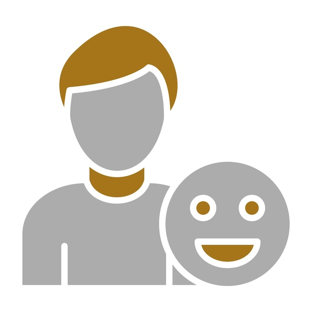 Diseño vectorial Estilo del icono del hombre feliz
