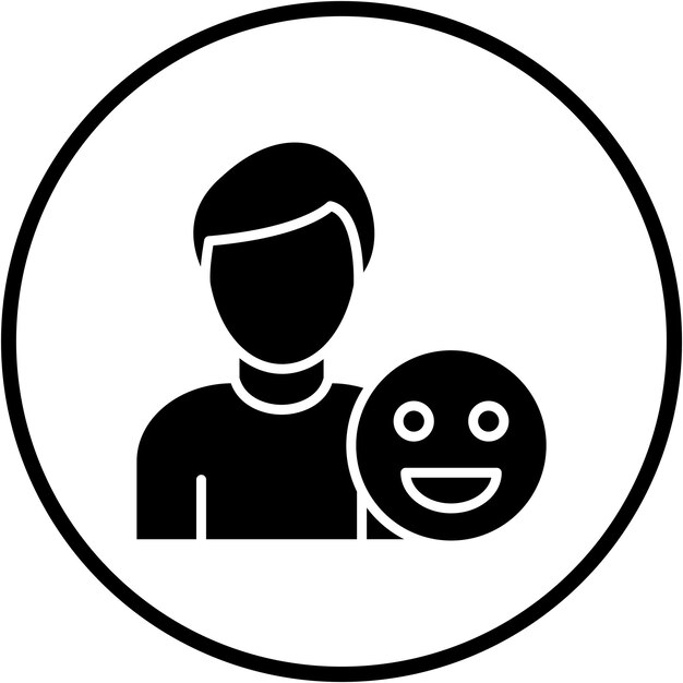Diseño vectorial Estilo del icono del hombre feliz