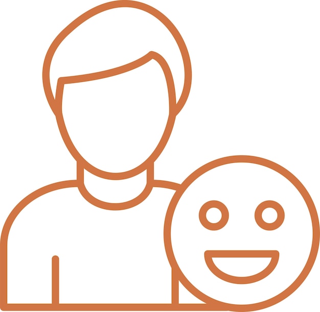 Diseño vectorial Estilo del icono del hombre feliz
