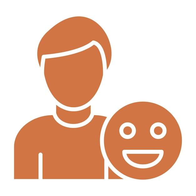 Diseño vectorial Estilo del icono del hombre feliz
