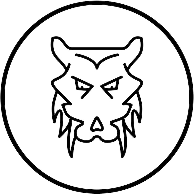 Diseño vectorial del estilo del icono de hombre lobo