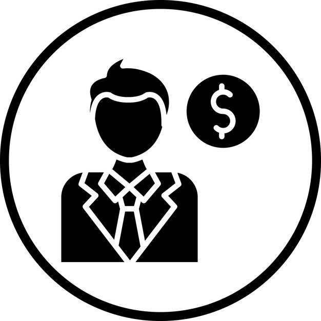 Diseño vectorial Estilo de icono de hombre de negocios