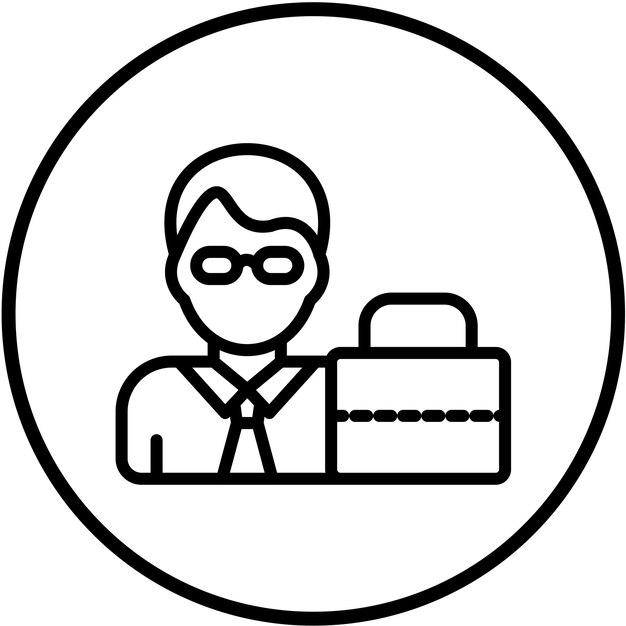 Diseño vectorial Estilo de icono de hombre de negocios