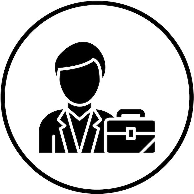 Diseño vectorial Estilo de icono de hombre de negocios