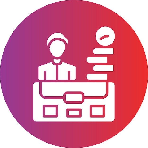 Diseño vectorial Estilo del icono del hombre ocupado