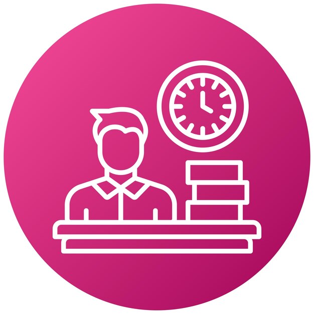 Diseño vectorial Estilo del icono del hombre ocupado