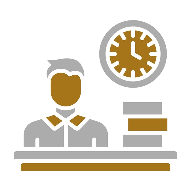Diseño vectorial Estilo del icono del hombre ocupado