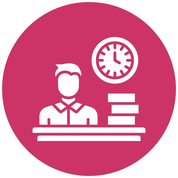 Diseño vectorial Estilo del icono del hombre ocupado