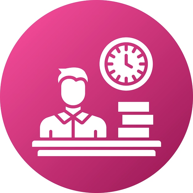 Diseño vectorial Estilo del icono del hombre ocupado