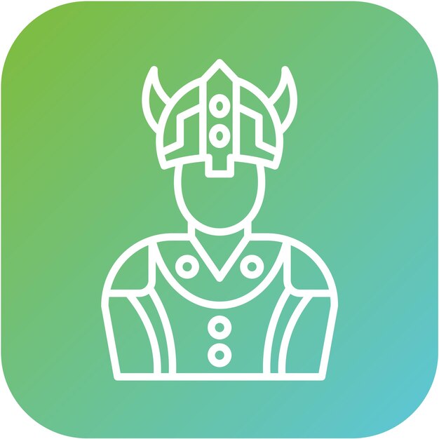 Diseño vectorial Estilo del icono del hombre vikingo