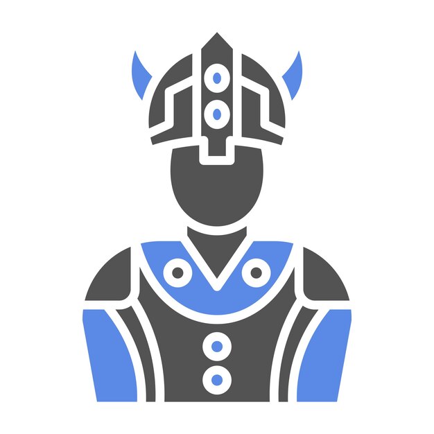 Diseño vectorial Estilo del icono del hombre vikingo