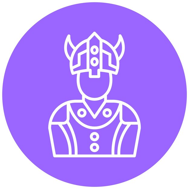 Diseño vectorial Estilo del icono del hombre vikingo