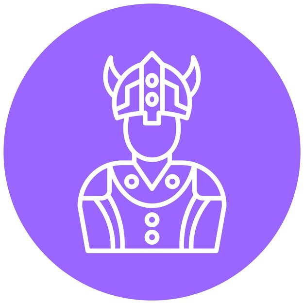 Diseño vectorial Estilo del icono del hombre vikingo