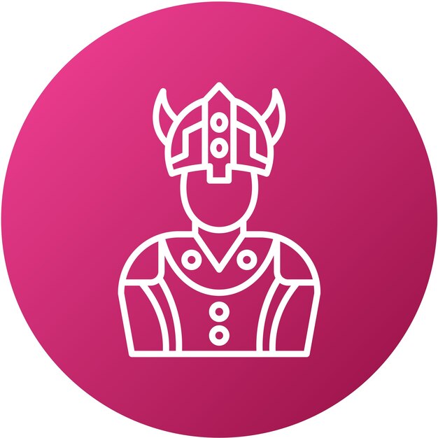 Diseño vectorial Estilo del icono del hombre vikingo