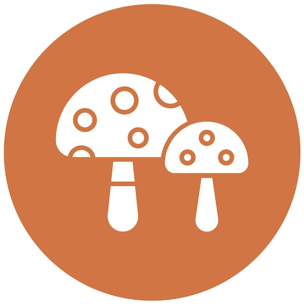 Diseño vectorial Estilo del icono de los hongos