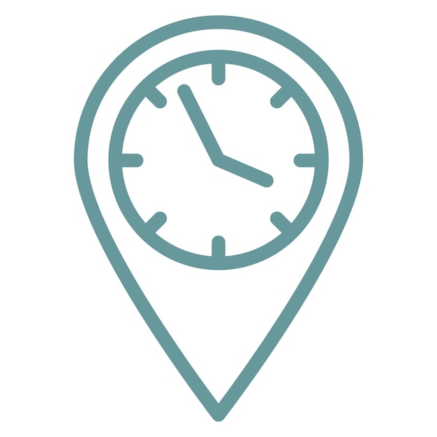 Diseño vectorial Estilo del icono de la hora local