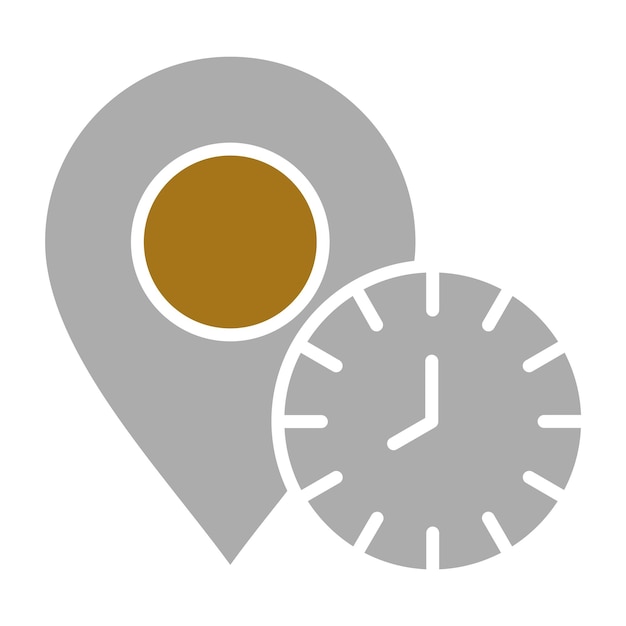 Diseño vectorial Estilo del icono de la hora local