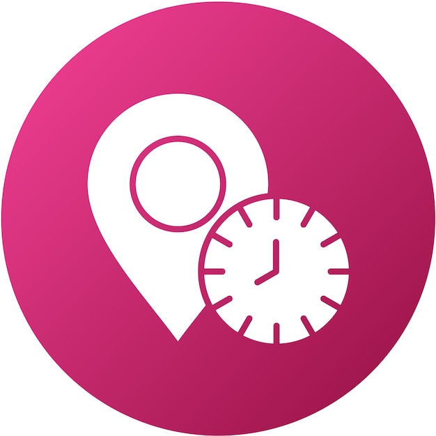 Vector diseño vectorial estilo del icono de la hora local