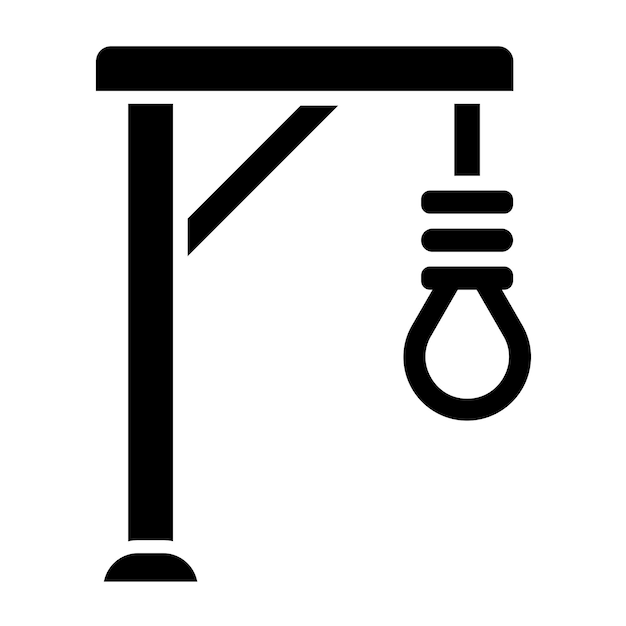 Diseño vectorial Estilo del icono de la horca